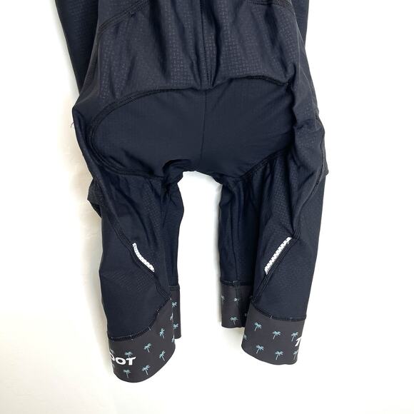Team Zoot Mens Medium Cycling Bibs Palm Trees Black Pockets Triathlon Cycling - Picture 6 of 8